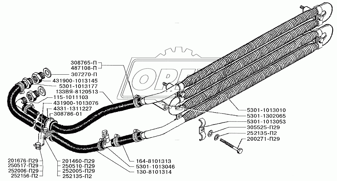 Установка масляного радиатора дизеля Д-245.12С